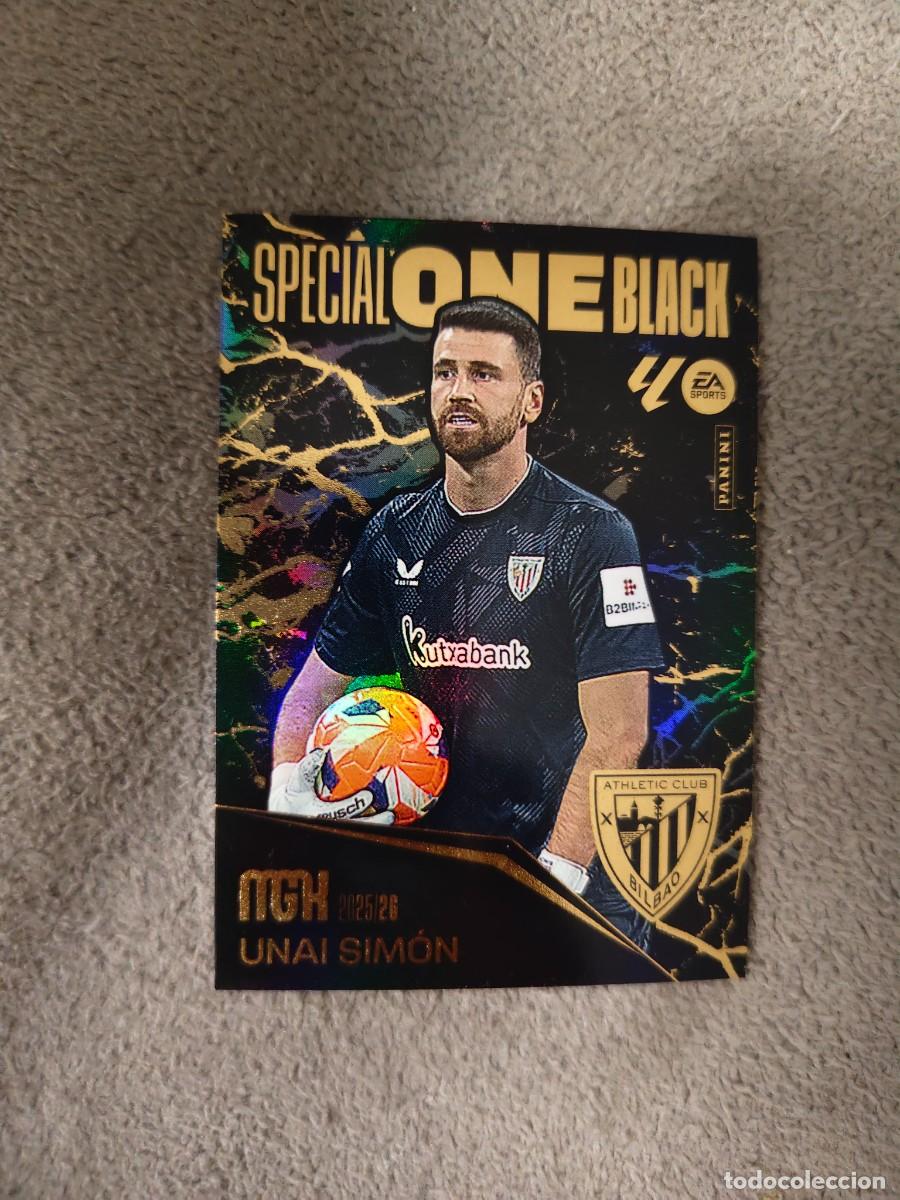 Cromos de f&uacute;tbol: SB1 MEGACRACKS MGK 25 26 UNAI SIM&Oacute;N ATHLETIC CLUB SPECIAL ONE BLACK LALIGA PANINI LA LIGA 2025 2026