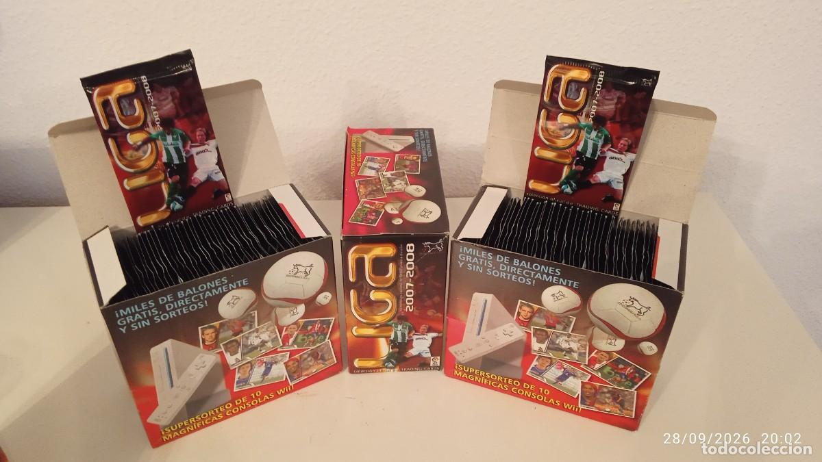Cromos de f&uacute;tbol: 3 CAJAS COMPLETAS CON 150 SOBRES SIN ABRIR LIGA 2007 07 08 CON MESSI, EDICIONES ESTADIO