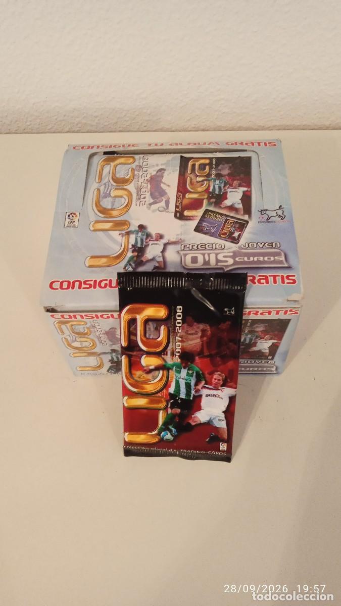 Cromos de f&uacute;tbol: 3 CAJAS COMPLETAS CON 150 SOBRES SIN ABRIR LIGA 2007 07 08 PRECIO JOVEN CON MESSI, EDICIONES ESTADIO