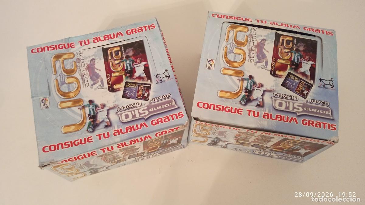 Cromos de f&uacute;tbol: 4 CAJAS COMPLETAS CON 200 SOBRES SIN ABRIR LIGA 2007 07 08 PRECIO JOVEN CON MESSI, EDICIONES ESTADIO