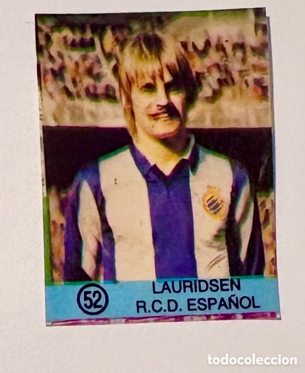 Cromos de f&uacute;tbol: Dif&iacute;cil Cromo LAURIDSEN ESPA&Ntilde;OL 52 Colecci&oacute;n Super Campeones, Ediciones Gol 1983 1984 83 84