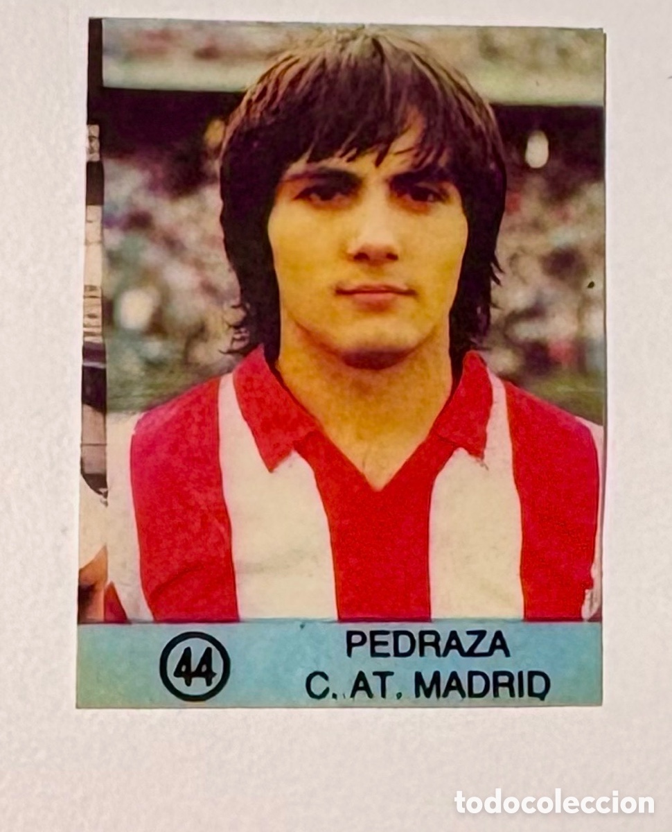 Cromos de f&uacute;tbol: Dif&iacute;cil cromo PEDRAZA ATL&Eacute;TICO MADRID 44 Colecci&oacute;n Super Campeones, Ediciones Gol 1983 1984 83 84