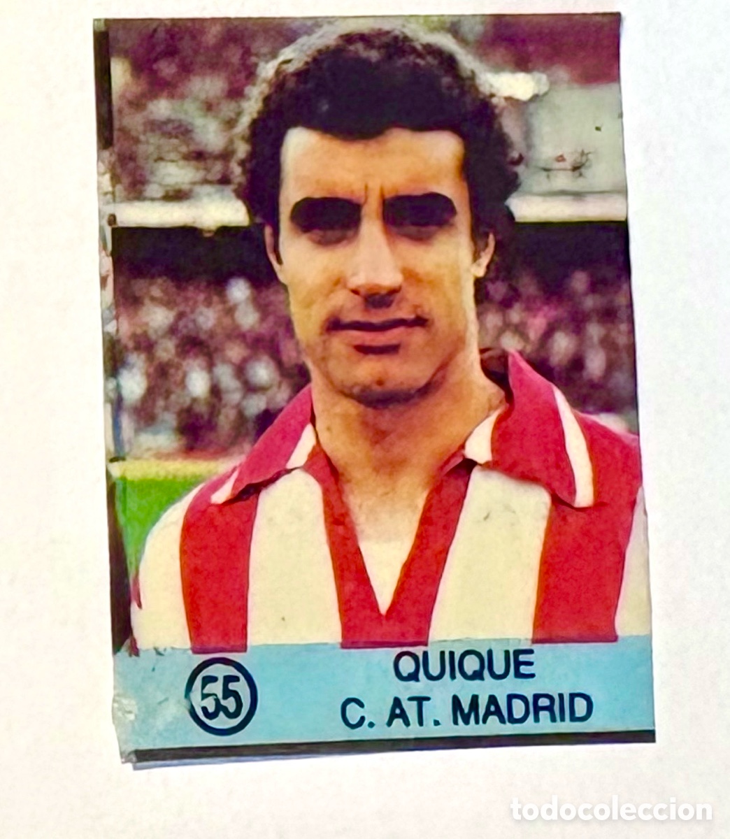 Cromos de f&uacute;tbol: Dif&iacute;cil cromo QUIQUE ATL&Eacute;TICO MADRID 55 Colecci&oacute;n Super Campeones, Ediciones Gol 1983 1984 83 84