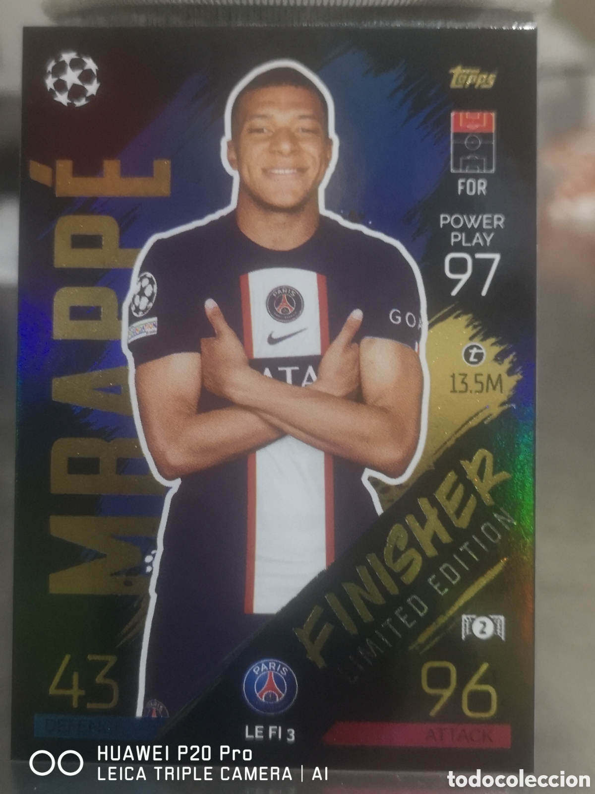 Cromos de f&uacute;tbol: MBAPPE MATCH ATTAX LIMITED EDITION FINISHER 2022 2023 - 22 23 PARIS SAINT GERMAIN / LE FI 3