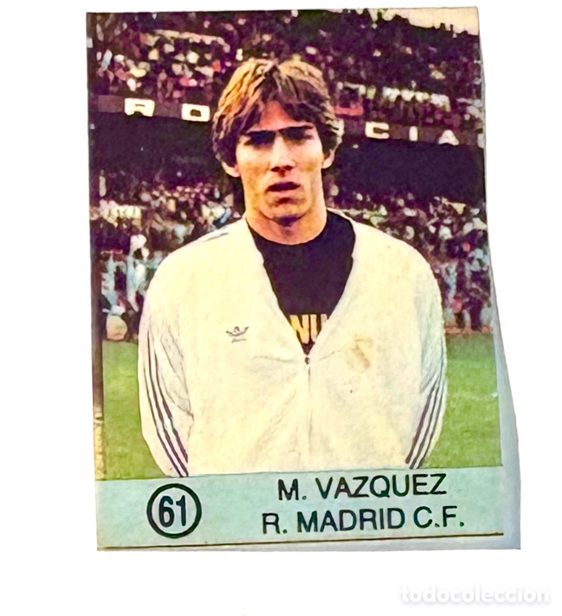 Cromos de f&uacute;tbol: Dif&iacute;cil cromo MART&Iacute;N V&Aacute;ZQUEZ REAL MADRID 61 Colecci&oacute;n Super Campeones, Ediciones Gol 1983 1984 83 84