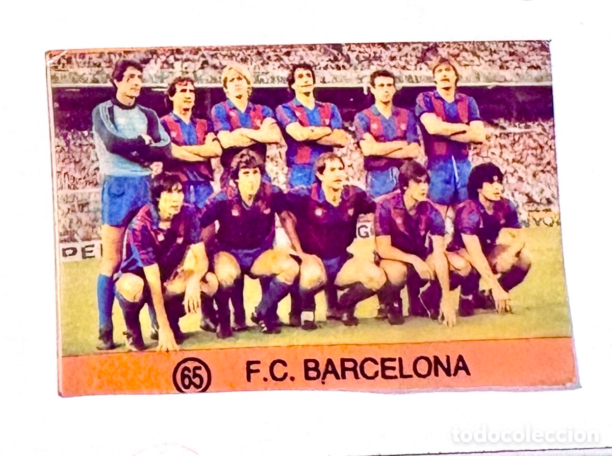 Cromos de f&uacute;tbol: Dif&iacute;cil ALINEACI&Oacute;N BARCELONA 65 MARADONA Colecci&oacute;n Super Campeones, Ediciones Gol 1983 1984 83 84