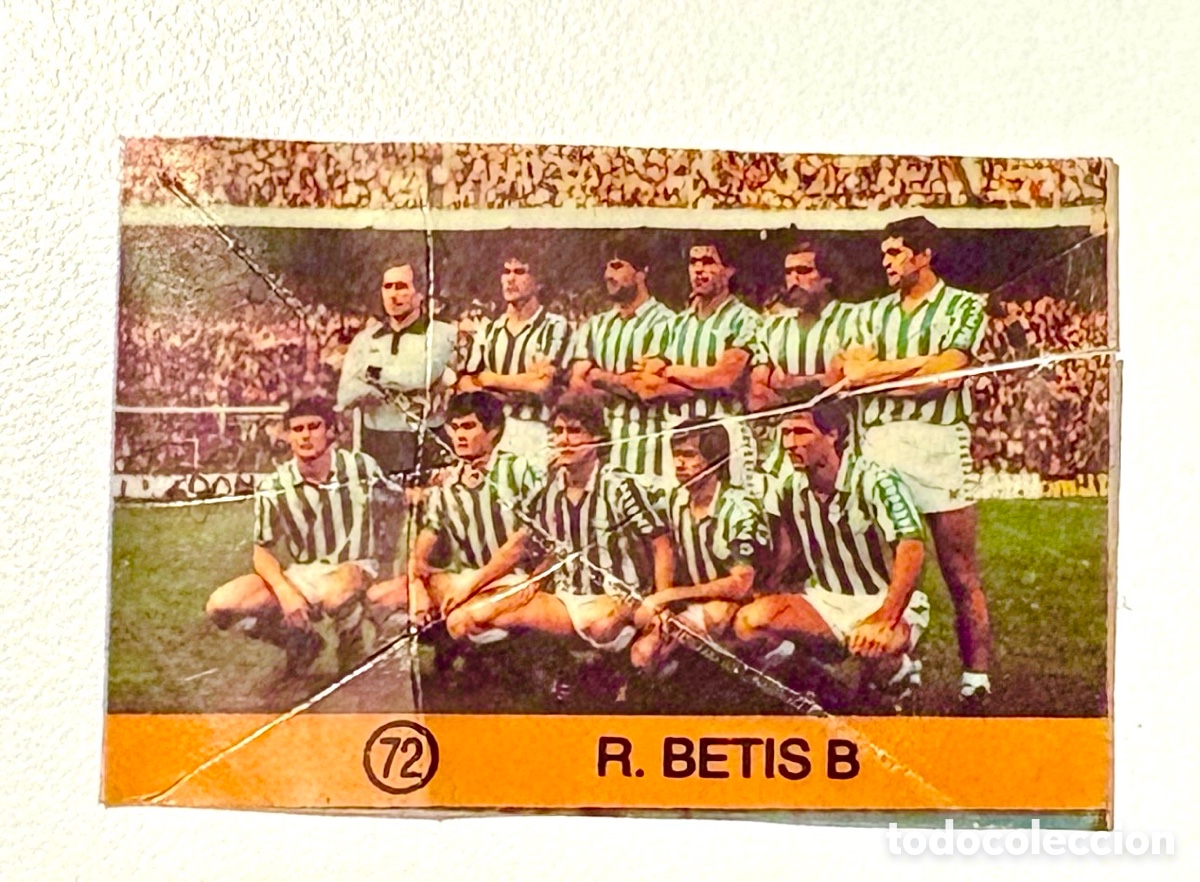Cromos de f&uacute;tbol: Dif&iacute;cil ALINEACI&Oacute;N BETIS 72 Colecci&oacute;n Super Campeones, Ediciones Gol 1983 1984 83 84