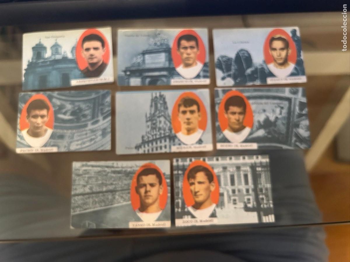 Fu&szlig;ball-Sticker: FHER DISGRA 1963 1964 63 64 REAL MADRID AMANCIO-ARAQUISTAIN-SUAREZ-PACHIN-YANKO-ZOCO Y BUENO
