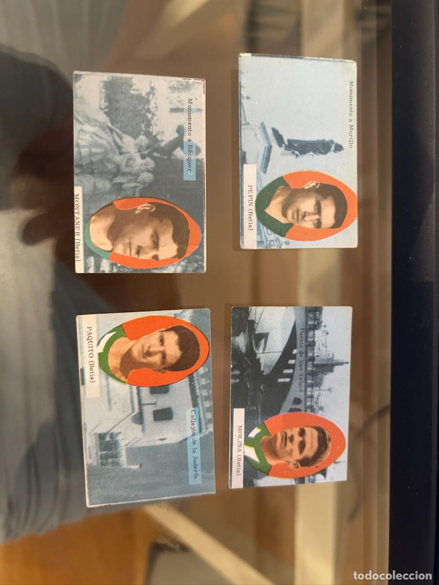 Cromos de f&uacute;tbol: DISGRA FHER 1963 1964 63 64 BETIS MOLINA-PAQUITO-MONTANER Y PEPIN NUEVOS SE VENDEN SUELTOS