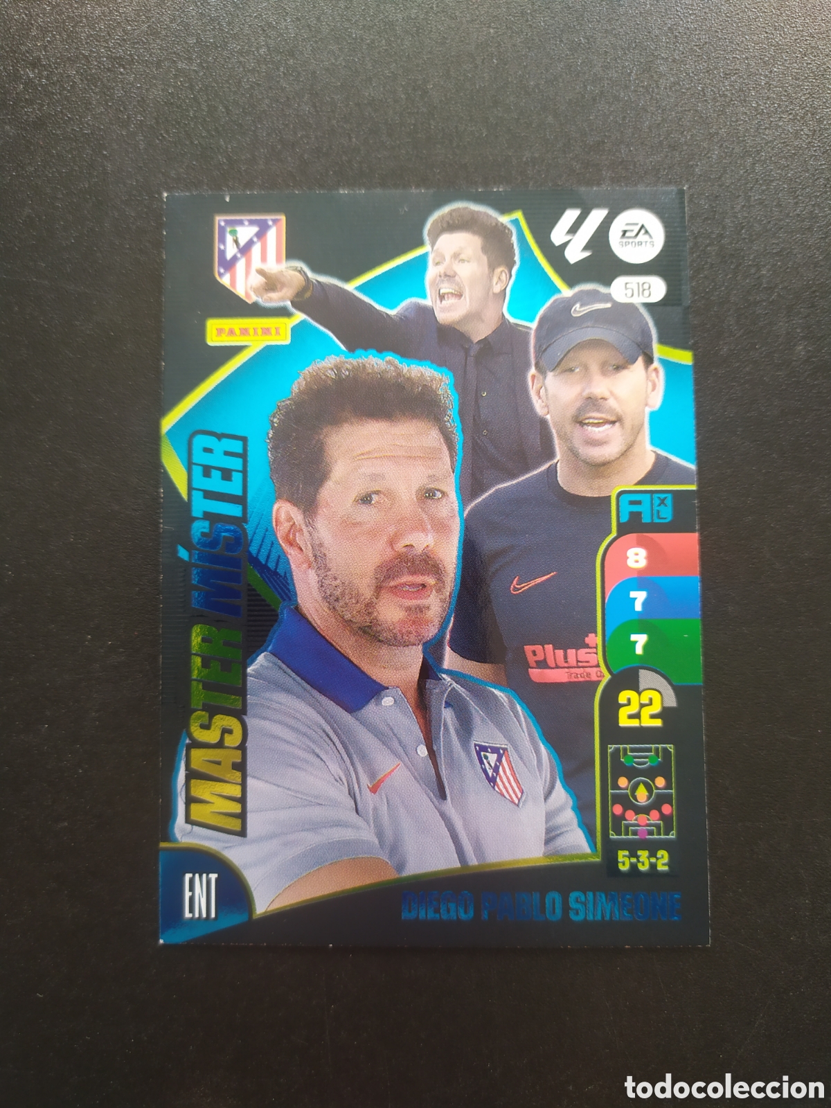 Cromos de f&uacute;tbol: Adrenalyn 2024 2025 24 25 panini Simeone master m&iacute;ster n&deg; 518 Atl&eacute;tico Madrid