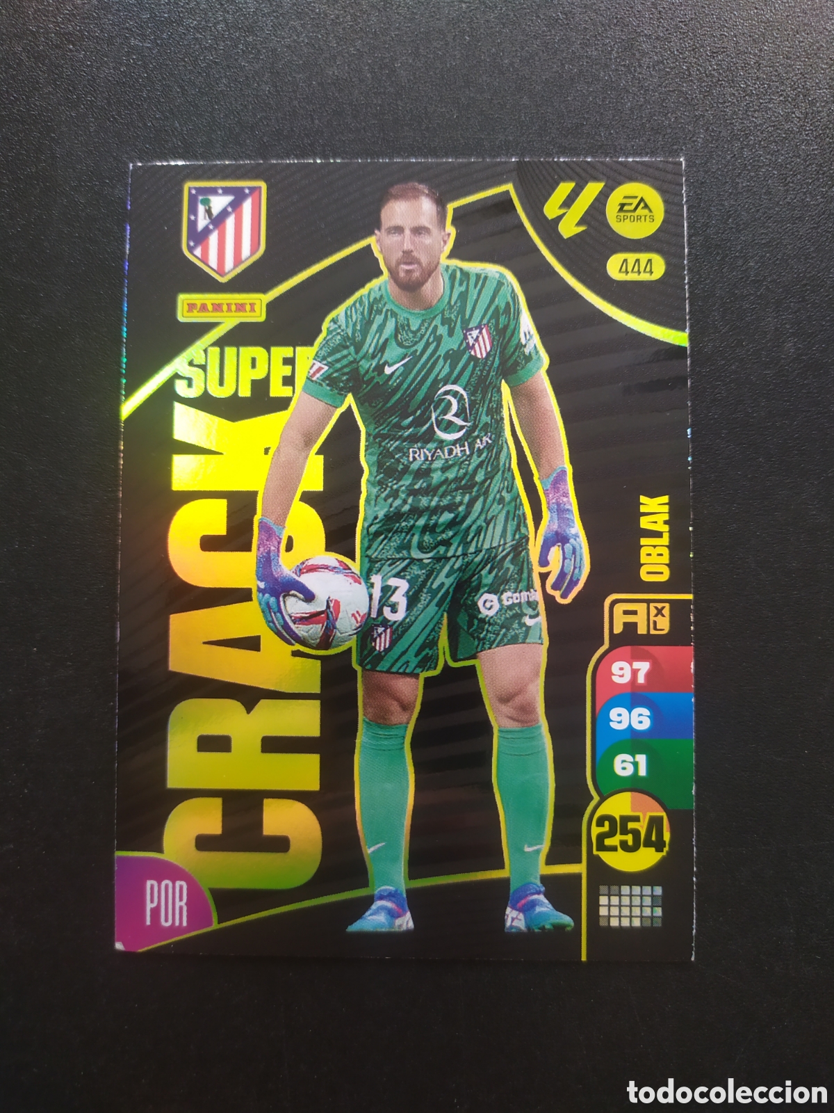 Cromos de f&uacute;tbol: Adrenalyn 2024 2025 24 25 panini Oblak super crack n&deg; 444 Atl&eacute;tico Madrid
