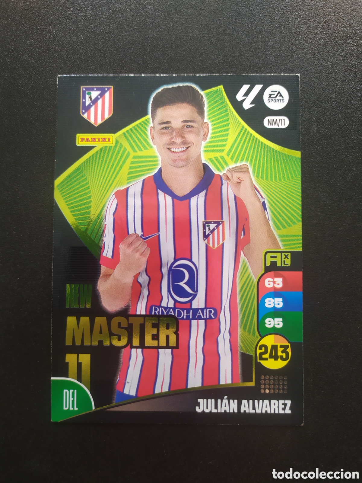 Cromos de f&uacute;tbol: Adrenalyn 2024 2025 24 25 panini Juli&aacute;n Alvarez new master 11 NM/11 Atl&eacute;tico Madrid