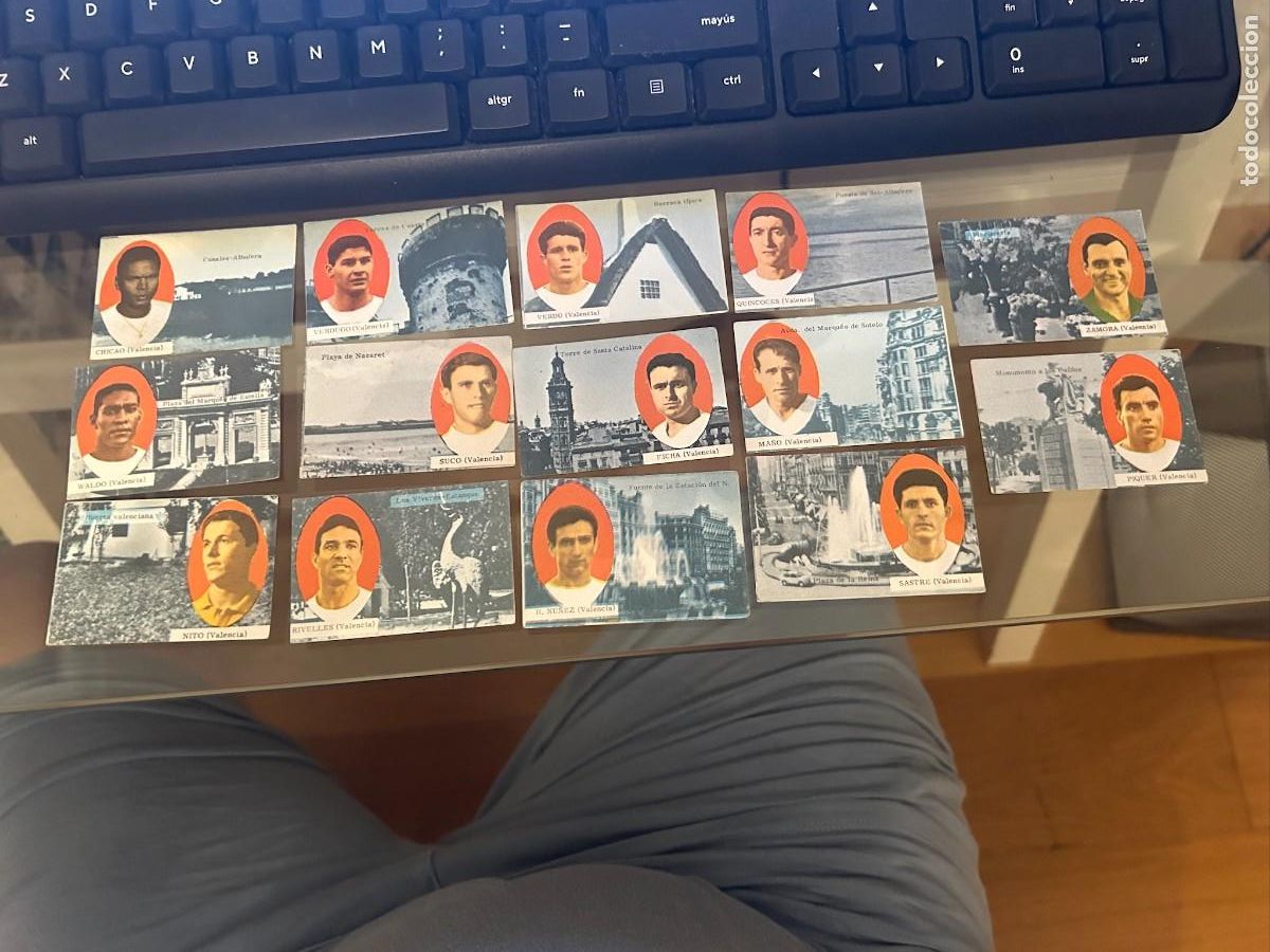 Cromos de f&uacute;tbol: DISGRA FHER 1963 1964 63 64 VALENCIA QUINCOCES-M.NU&Ntilde;EZ-NITO-CHICAO-WALDO Y 9 MAS NUEVOS SE VENDEN SU