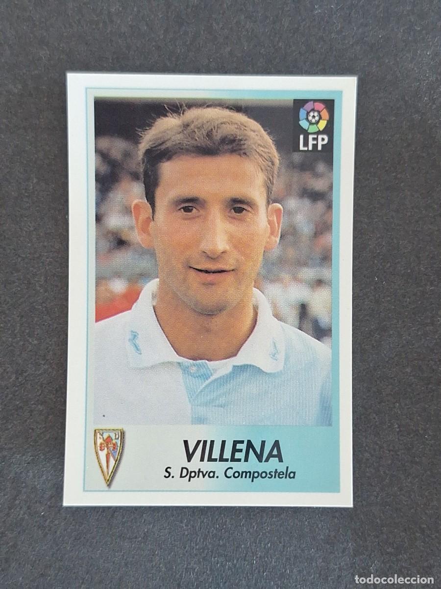Cromos de f&uacute;tbol: L1 VILLENA S. D. COMPOSTELA 58 BOLLYCAO FUTBOL LIGA 1996 1997 96 97 NUNCA PEGADO SIN PEGAR