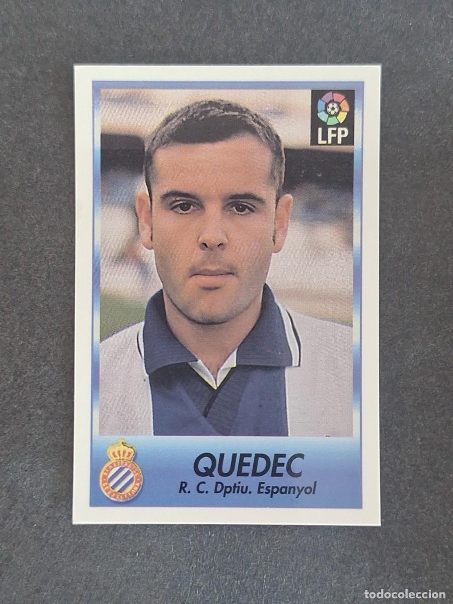 Cromos de f&uacute;tbol: L1 QUEDEC R. C. D. ESPA&Ntilde;OL 91 BOLLYCAO FUTBOL LIGA 1996 1997 96 97 NUNCA PEGADO SIN PEGAR