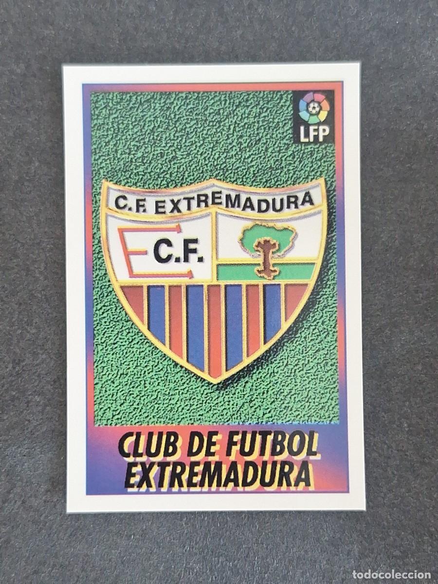 Cromos de f&uacute;tbol: L1 ESCUDO C. F. EXTREMADURA 92 BOLLYCAO FUTBOL LIGA 1996 1997 96 97 NUNCA PEGADO SIN PEGAR