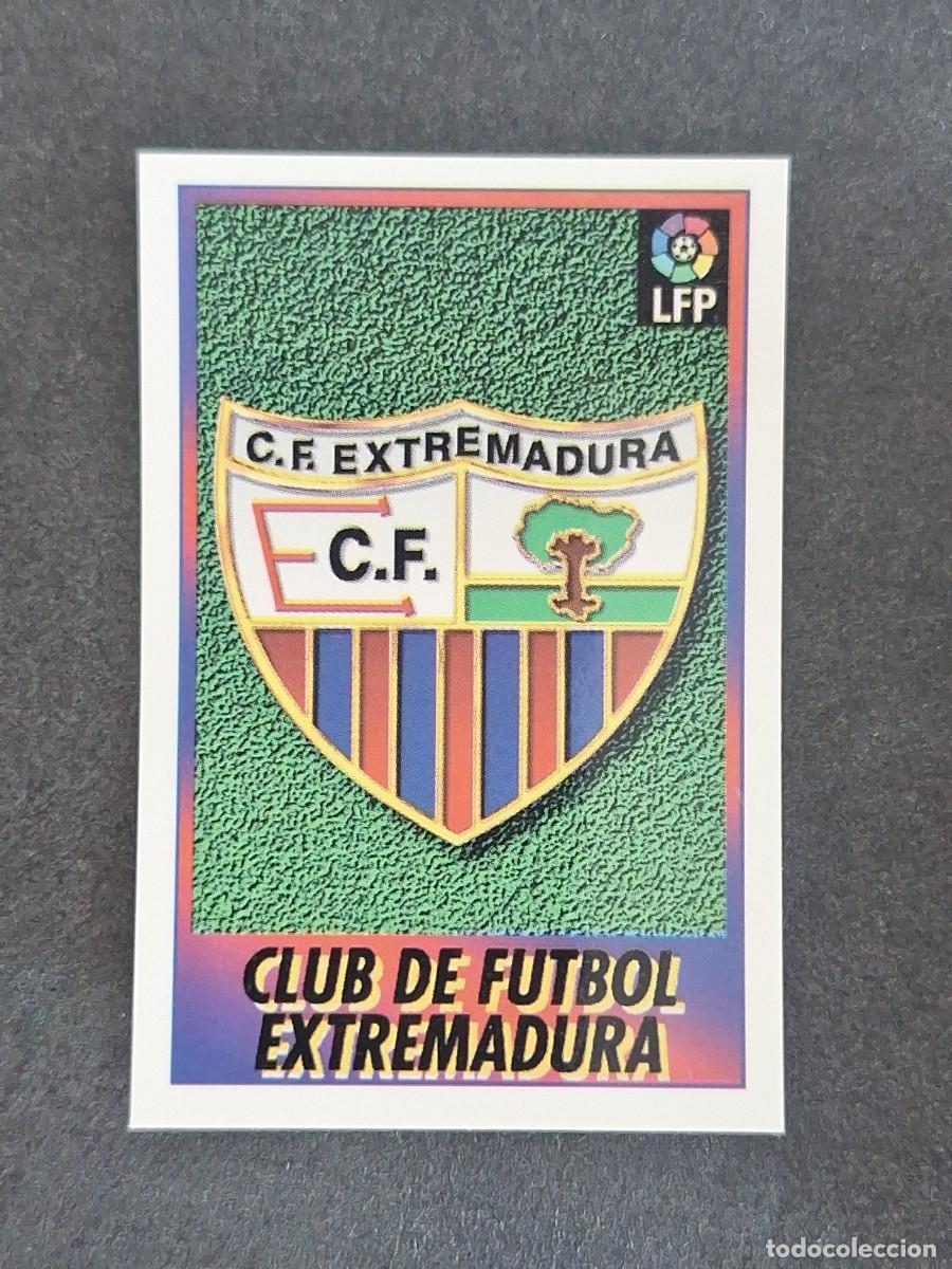 Cromos de f&uacute;tbol: L1 ESCUDO C. F. EXTREMADURA 92 BOLLYCAO FUTBOL LIGA 1996 1997 96 97 NUNCA PEGADO SIN PEGAR
