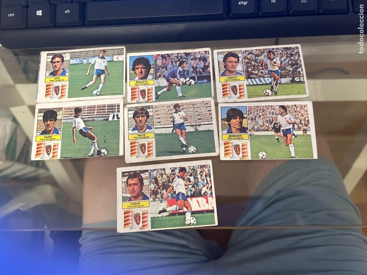 Cromos de f&uacute;tbol: LIGA 82-83 ESTE NUEVOS ZARAGOZA-IRAZUSTA-TOTO-SAURA-CAMUS-MORGADO-SALVA Y CASUCO NUEVOS SE VENDEN SU