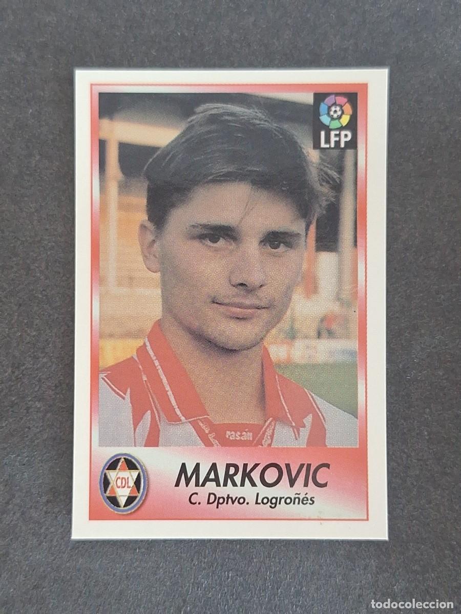 Figurine di Calcio: L1 MARKOVIC C. D. LOGRO&Ntilde;ES 141 BOLLYCAO FUTBOL LIGA 1996 1997 96 97 NUNCA PEGADO SIN PEGAR