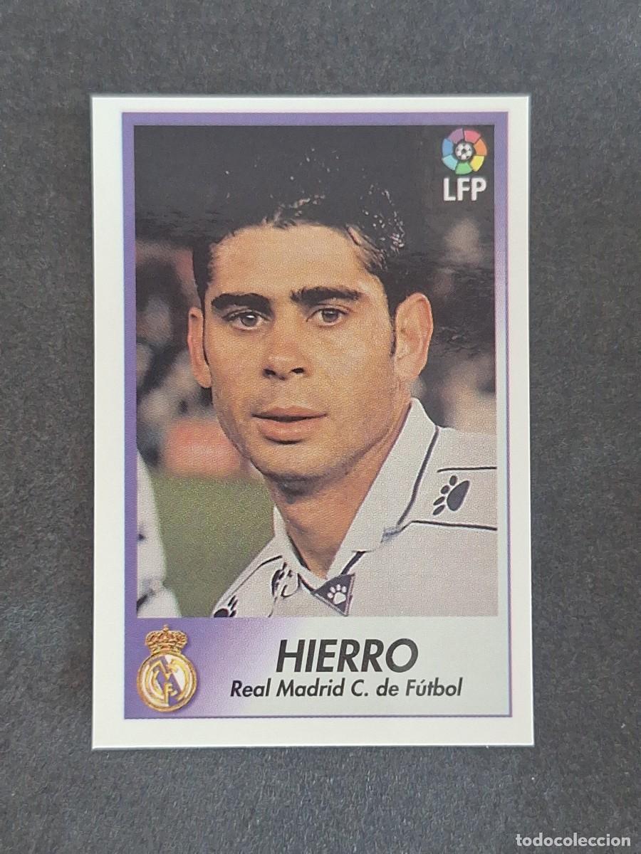 Cromos de f&uacute;tbol: L1 HIERRO REAL MADRID 164 BOLLYCAO FUTBOL LIGA 1996 1997 96 97 NUNCA PEGADO SIN PEGAR