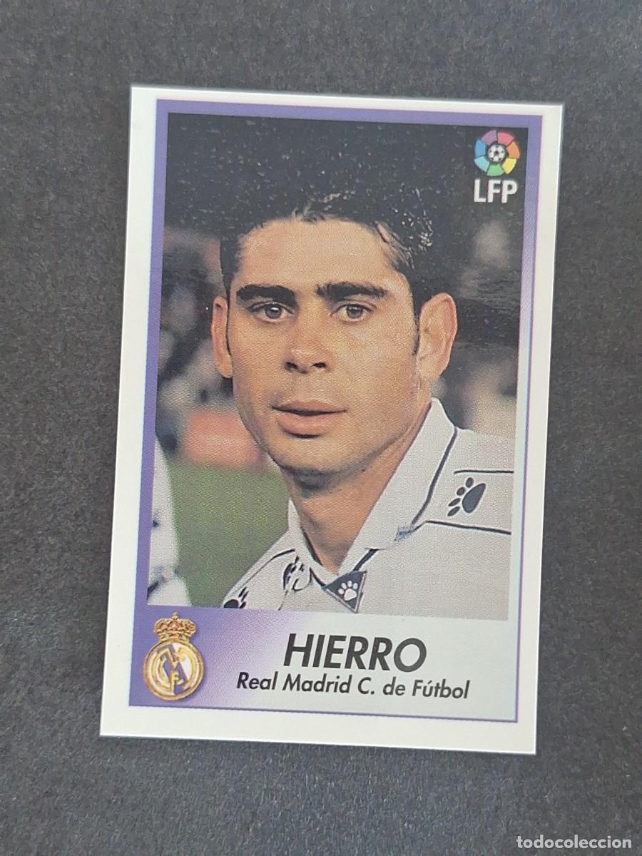 Cromos de f&uacute;tbol: L1 HIERRO REAL MADRID 164 BOLLYCAO FUTBOL LIGA 1996 1997 96 97 NUNCA PEGADO SIN PEGAR