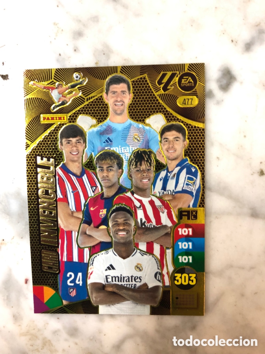 Cromos de f&uacute;tbol: Adrenalyn 2024 2025 24 25 panini Lamine Yamal Vinicius Nico Williams Courtois n&deg; 477 card invencible