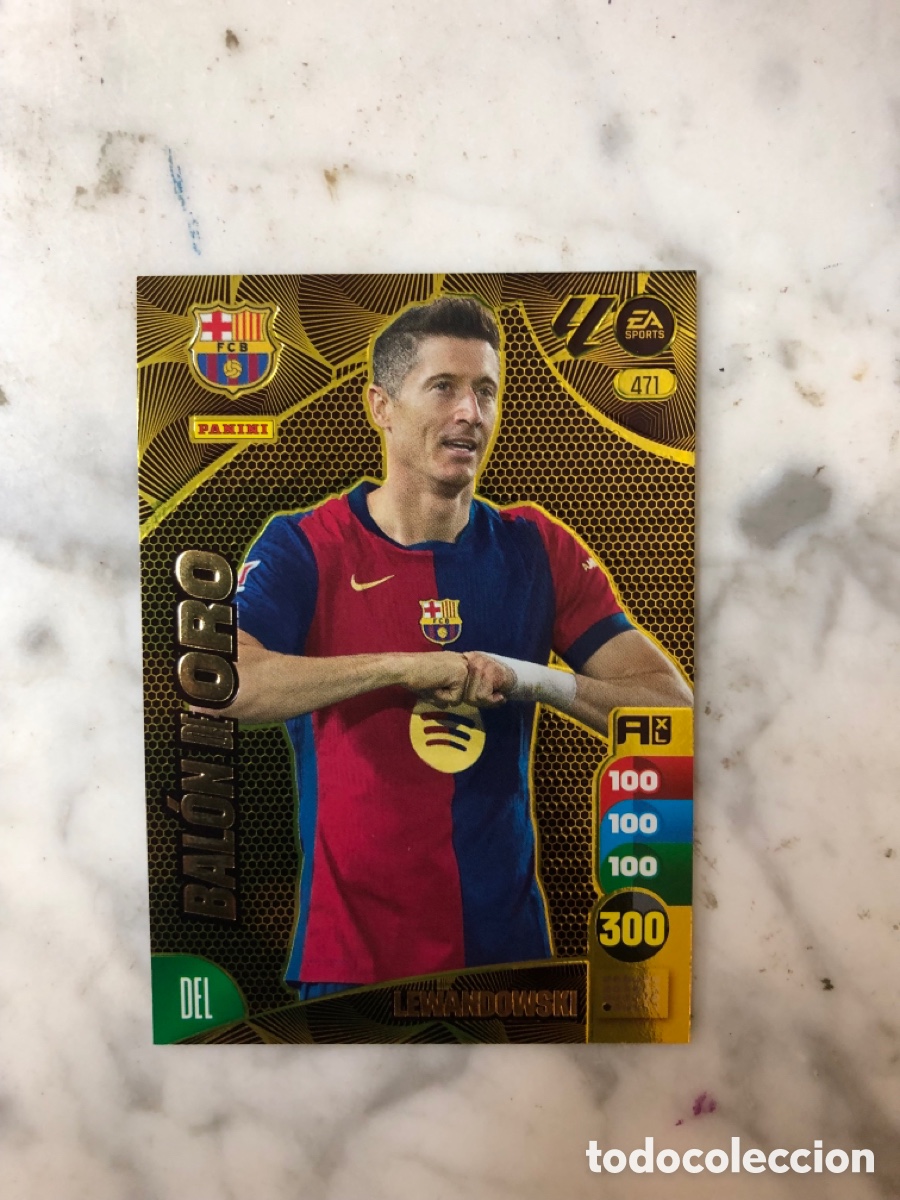 Cromos de f&uacute;tbol: 471 Robert Lewandowski Bal&oacute;n de Oro Adrenalyn 2024-2025 24-25