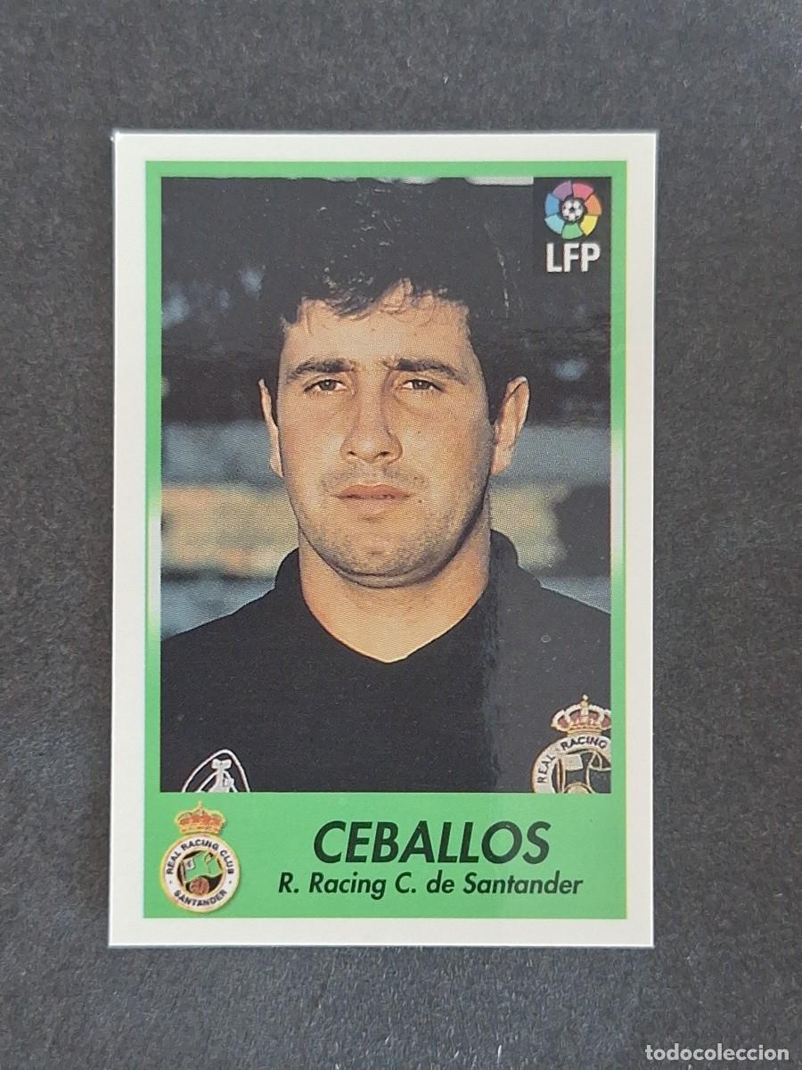 Cromos de f&uacute;tbol: L1 CEBALLOS RACING DE SANTANDER 197 BOLLYCAO FUTBOL LIGA 1996 1997 96 97 NUNCA PEGADO SIN PEGAR
