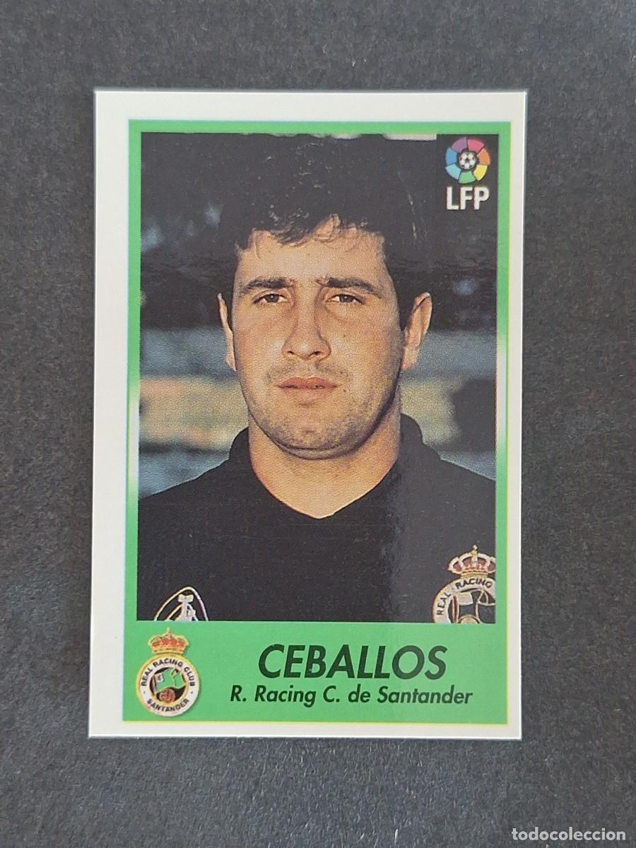 Cromos de f&uacute;tbol: L1 CEBALLOS RACING DE SANTANDER 197 BOLLYCAO FUTBOL LIGA 1996 1997 96 97 NUNCA PEGADO SIN PEGAR