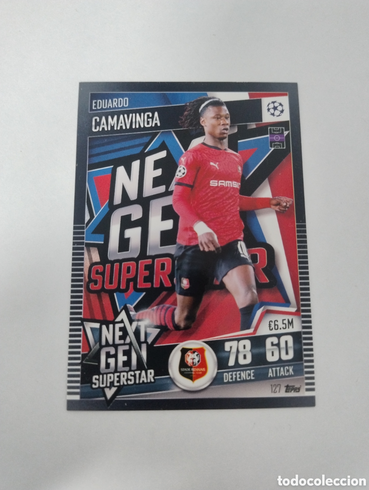 Cromos de f&uacute;tbol: 127 - Camavinga - Stade Reins - Topps Match Attax 101 2020 - 2021 Next Gen