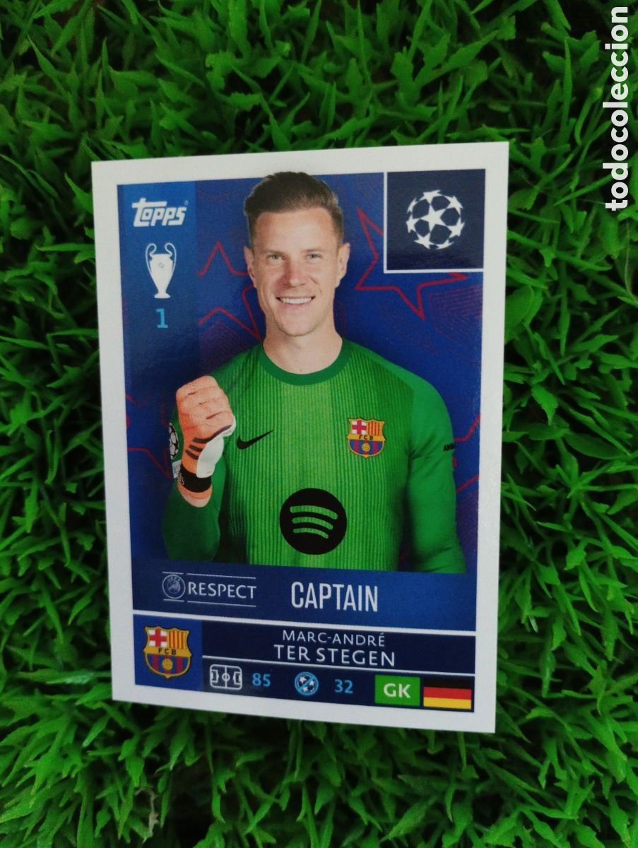 Cromos de f&uacute;tbol: Ter Stegen Barcelona Champions League 25-26 # 183 NUNCA PEGADO
