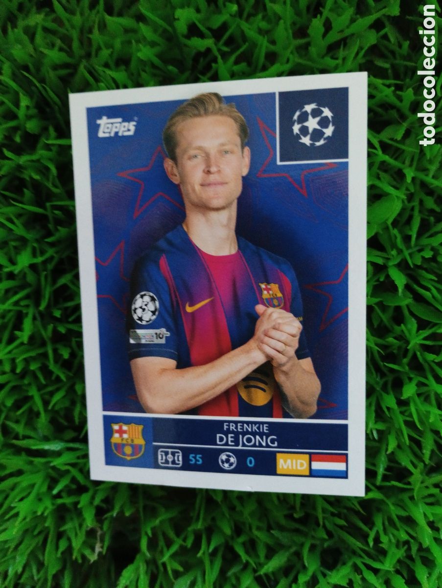 Cromos de f&uacute;tbol: De Jong Barcelona Champions League 25-26 # 187 NUNCA PEGADO