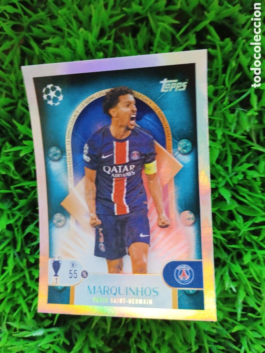 Cromos de f&uacute;tbol: Marquinhos Paris Saint-Germain LEADING LEGACY Champions League 25-26 # 279 NUNCA PEGADO