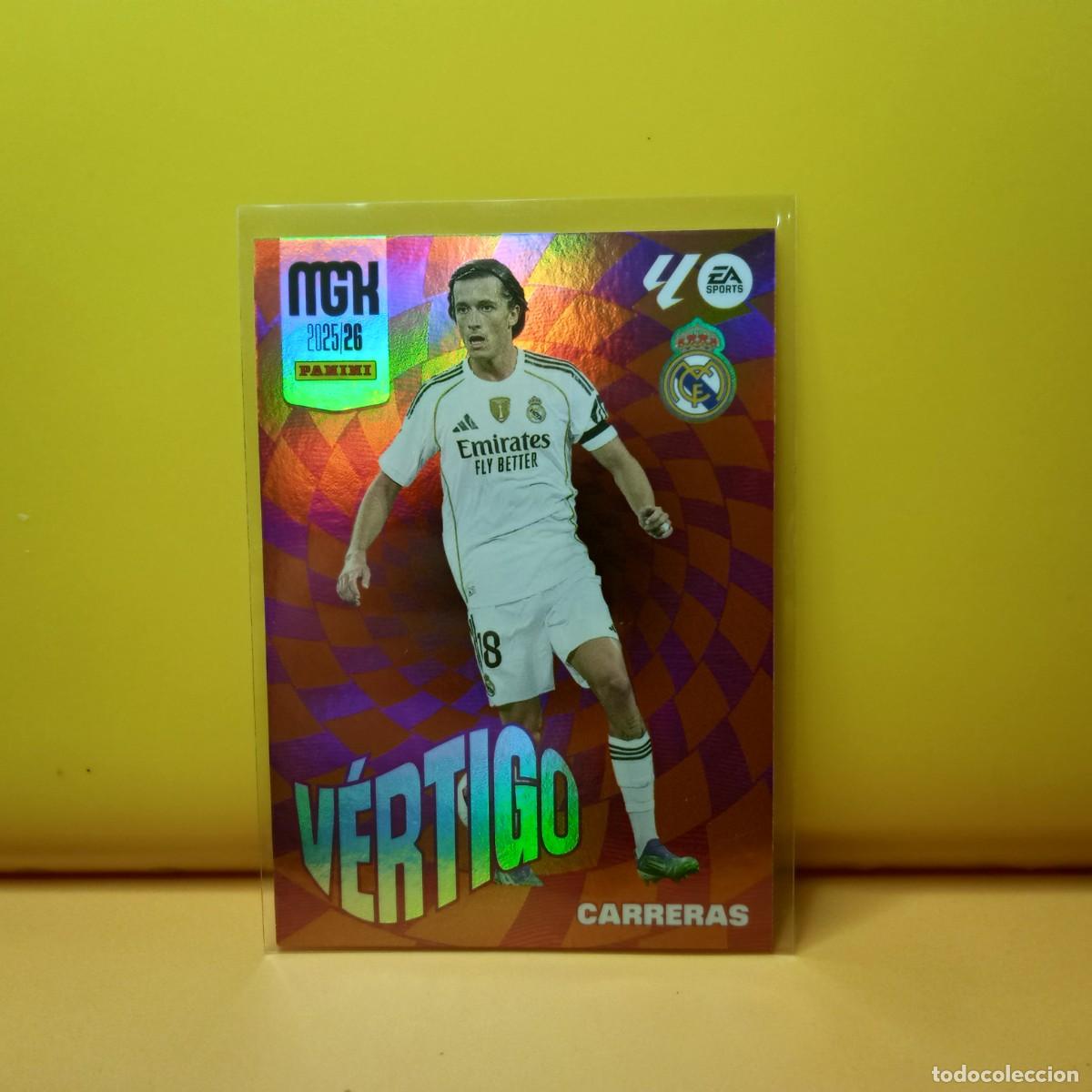 Cromos de f&uacute;tbol: MEGACRACKS 2025 2026 25 26 (V&Eacute;RTIGO) REAL MADRID CARRERAS 508 3&ordf; EDICI&Oacute;N