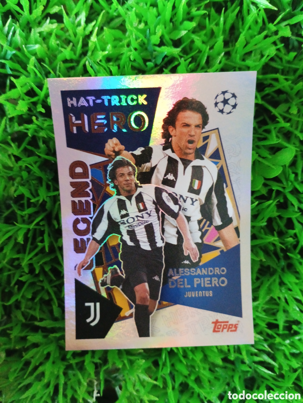 Cromos de f&uacute;tbol: Del Piero Juventus HAT-TRICK HERO Champions League 25-26 # 27 NUNCA PEGADO