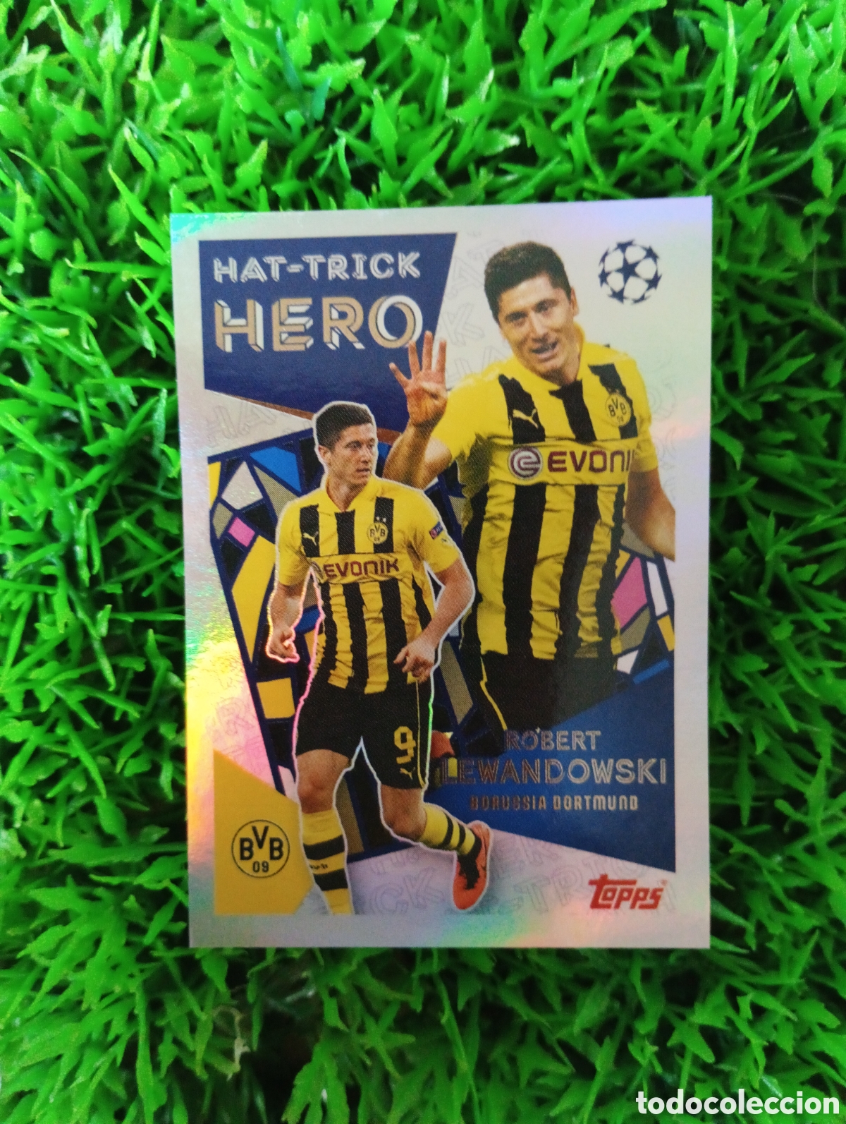 Cromos de f&uacute;tbol: Lewandowski Borussia Dortmund HAT-TRICK HERO Champions League 25-26 # 36 NUNCA PEGADO