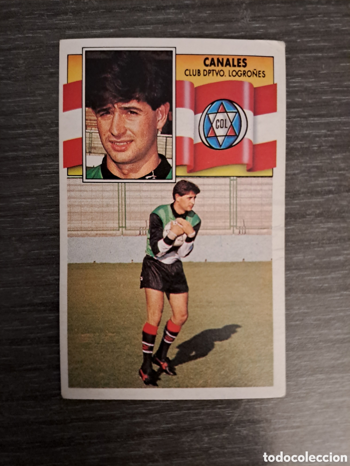 Cromos de f&uacute;tbol: CANALES &mdash; LOGRO&Ntilde;&Eacute;S &mdash; LIGA ESTE 90-91 Cromo original de la colecci&oacute;n Liga Este 90-91 de Canales,