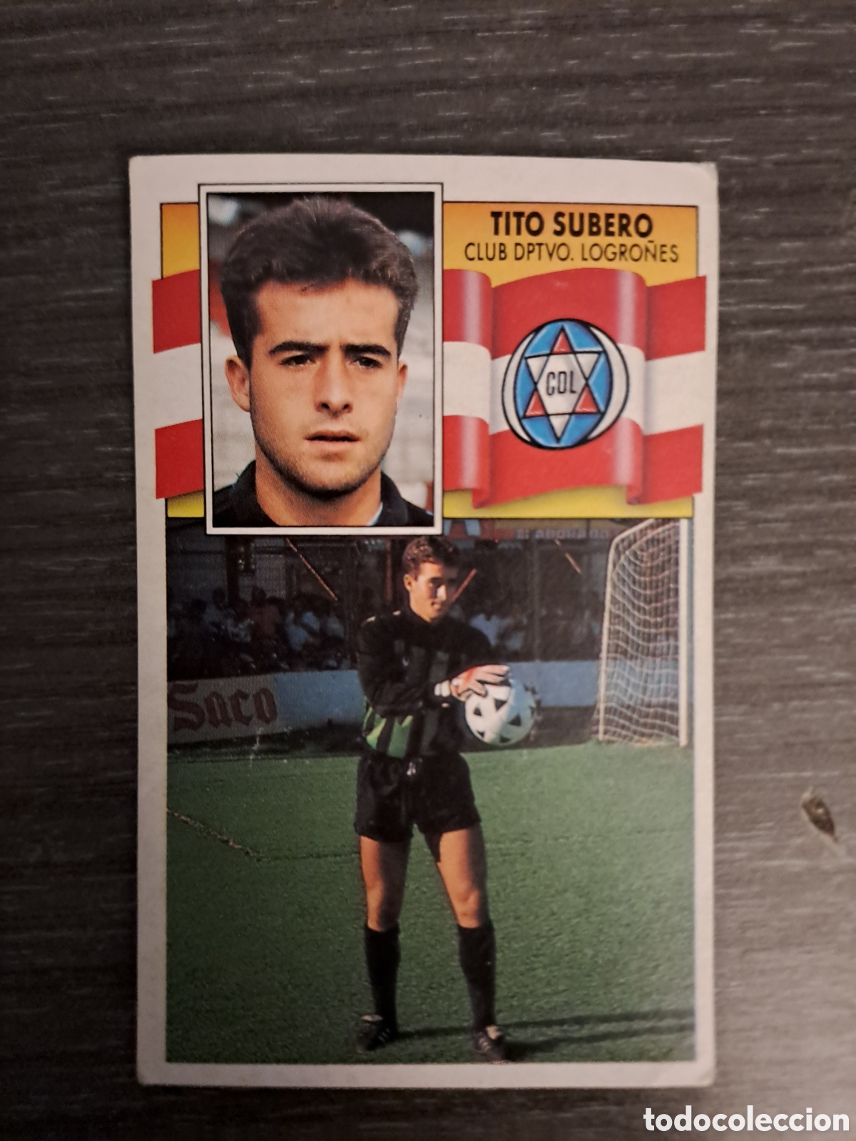 Cromos de f&uacute;tbol: TITO SUBERO &mdash; LOGRO&Ntilde;&Eacute;S &mdash; LIGA ESTE 90-91 Cromo original de la colecci&oacute;n Liga Este 90-91