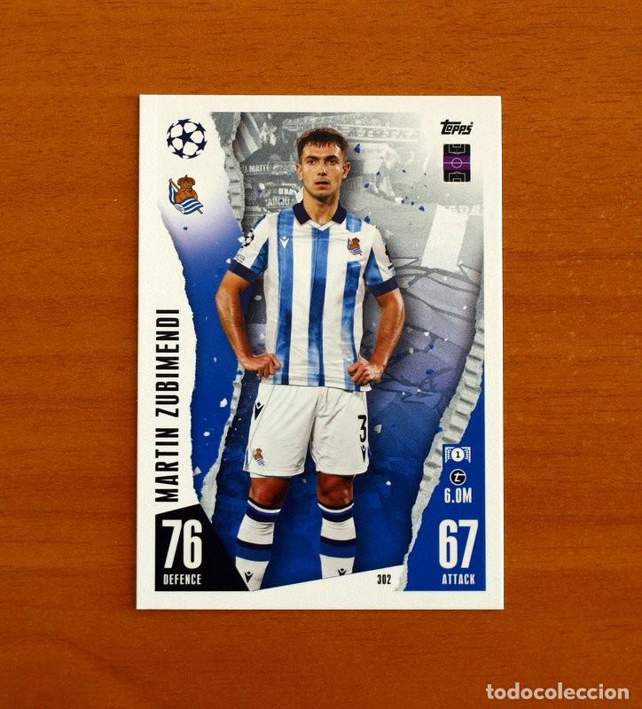 Figurine di Calcio: Real Sociedad -N&ordm; 302 Mart&iacute;n Zubimendi -Topps Match Attax Trading Card Game 2023-2024-23-24
