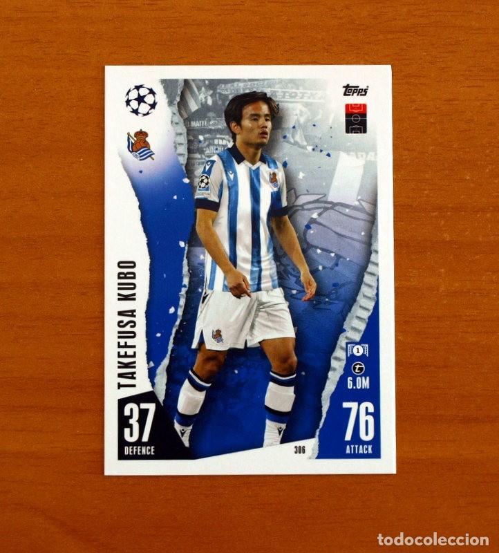 Football Stickers: Real Sociedad -N&ordm; 306 Takefusa Kubo -Topps Match Attax Trading Card Game 2023-2024-23-24