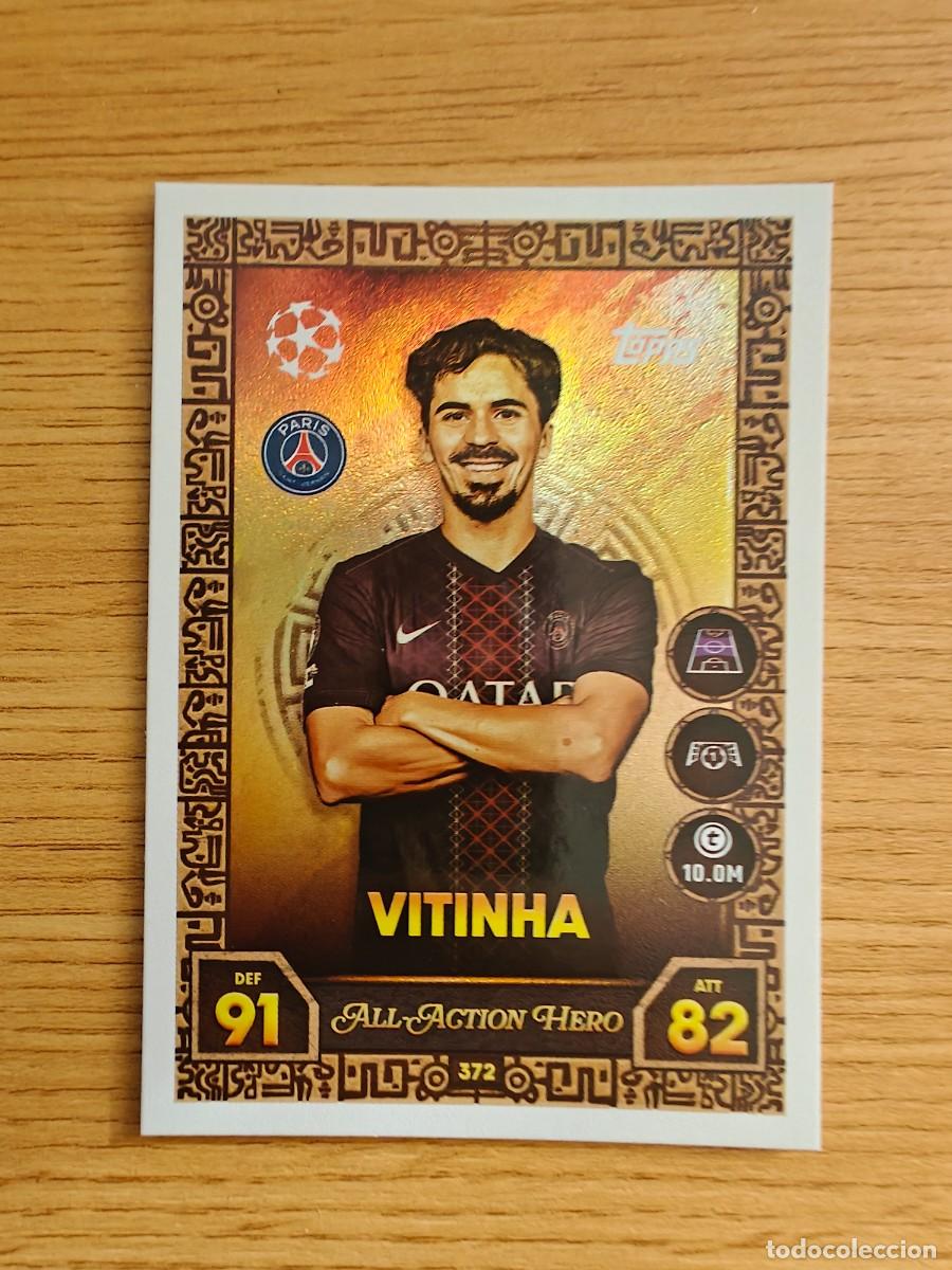 Football Stickers: Vitinha 372 Match Attax 25 26 All Action Hero PSG 2025 2026