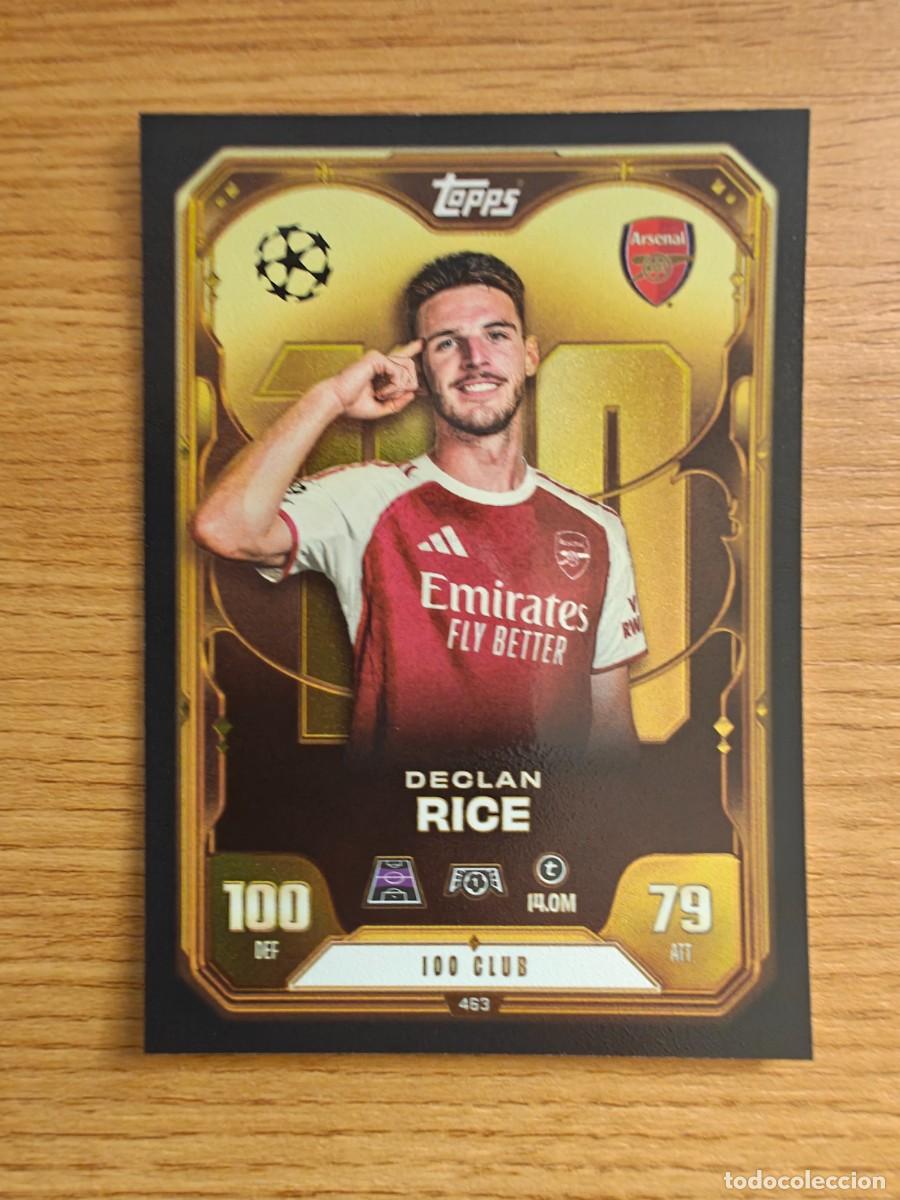 Football Stickers: Declan Rice 463 Match Attax 25 26 100 Club Arsenal 2025 2026