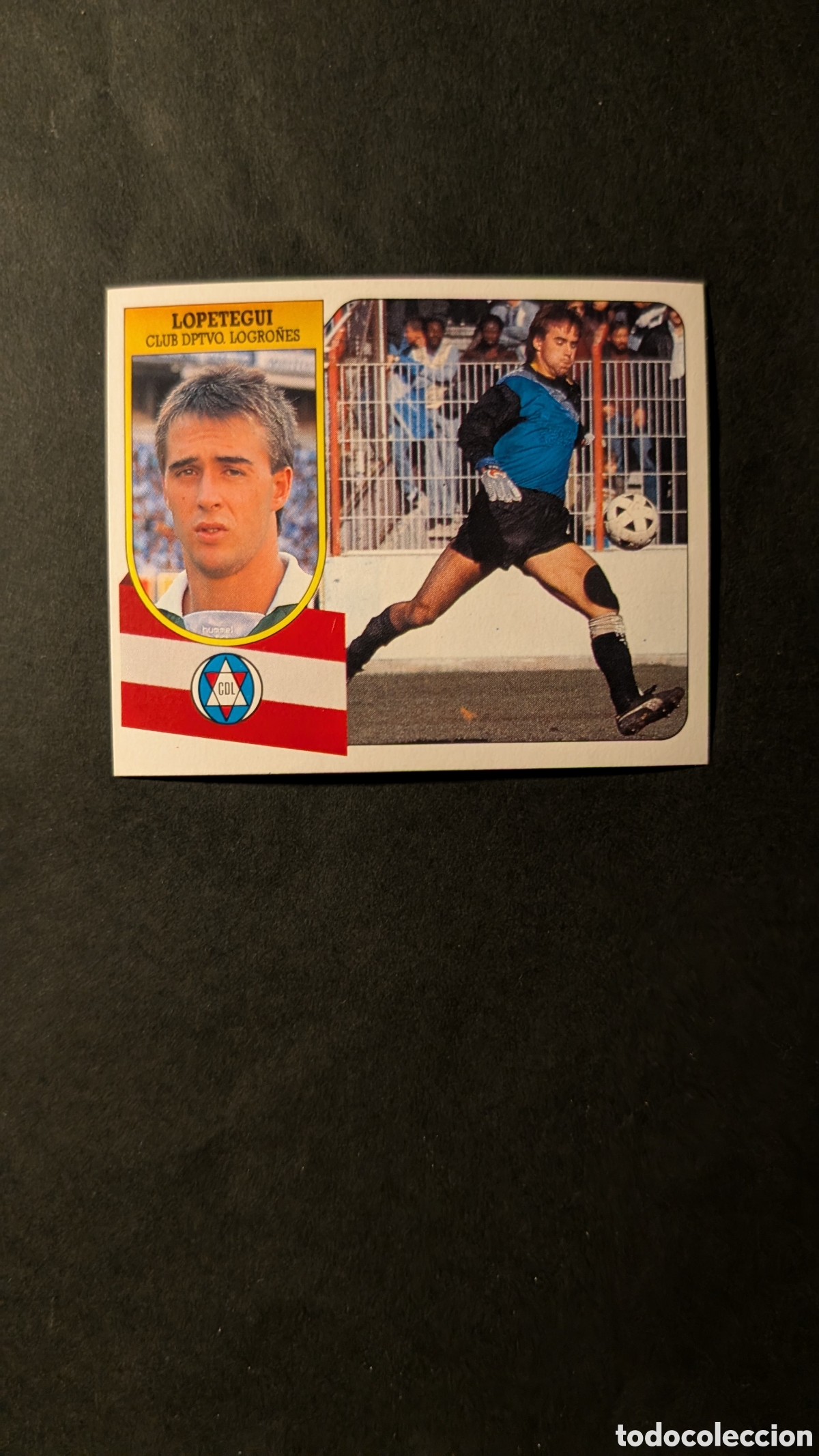 Cromos de f&uacute;tbol: LOPETEGUI LOGRO&Ntilde;ES FICHAJE 12 LIGA ESTE 1991/92 91 92 CARTON NUNCA PEGADO SIN PEGAR