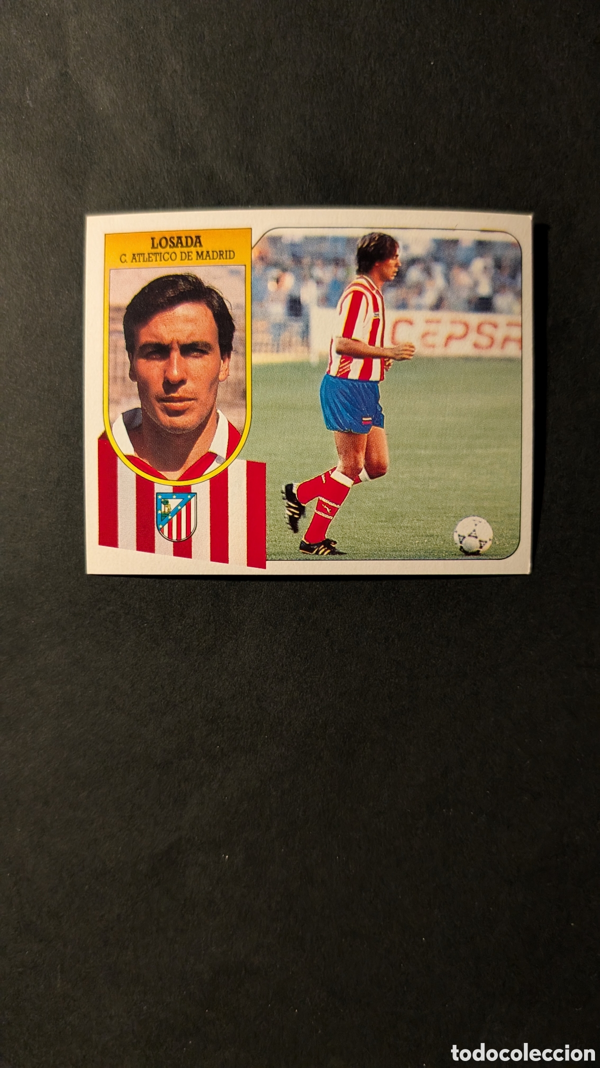 Cromos de f&uacute;tbol: LOSADA ATLETICO MADRID FICHAJE 17 LIGA ESTE 1991/92 91 92 CARTON NUNCA PEGADO SIN PEGAR