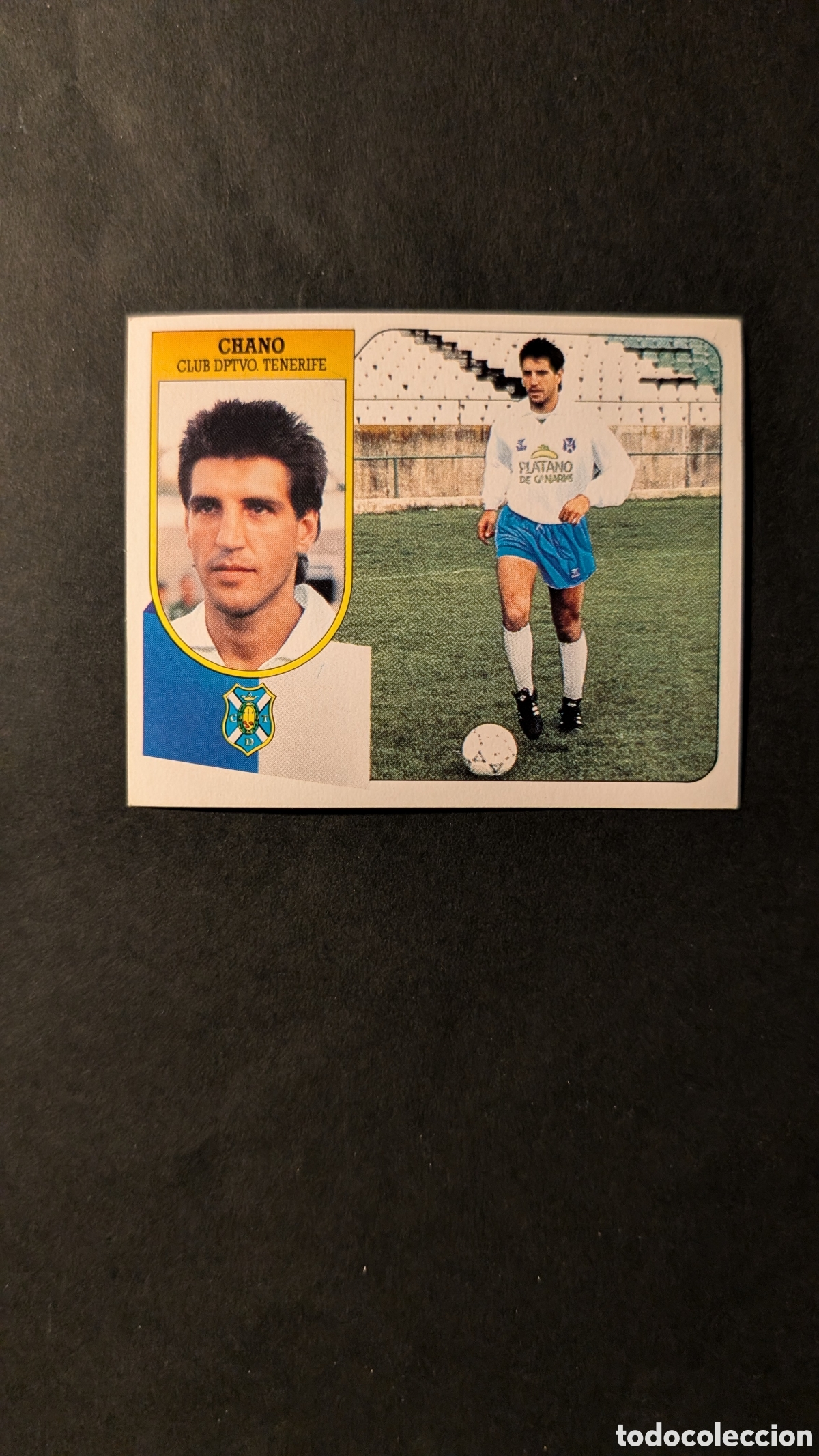 Cromos de f&uacute;tbol: CHANO TENERIFE FICHAJE 15 LIGA ESTE 1991/92 91 92 CARTON NUNCA PEGADO SIN PEGAR