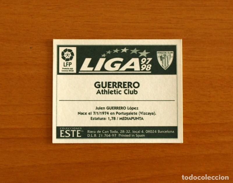 Cromos de f&uacute;tbol: Athletic de Bilbao - Julen Guerrero - Ediciones Este Liga 1997-1998, 97-98 - Nunca Pegado