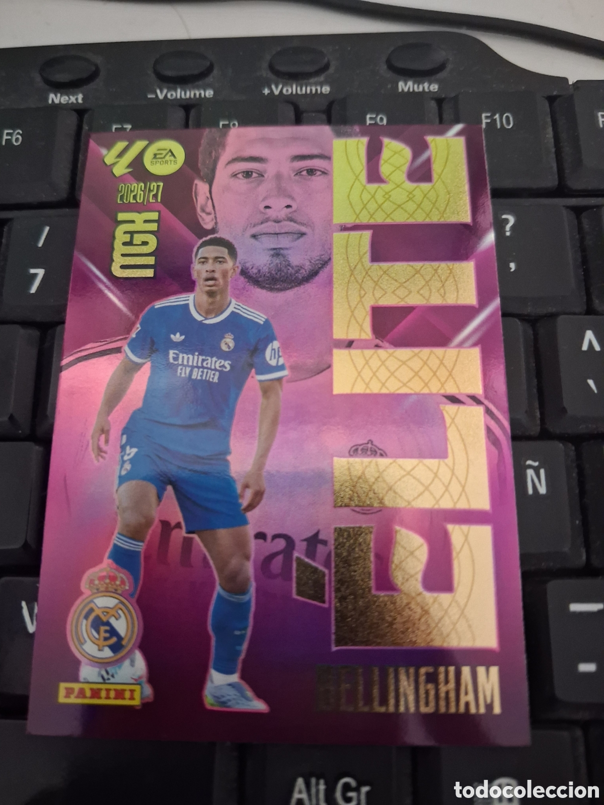 Cromos de f&uacute;tbol: Bellingham &Eacute;lite 2 Real Madrid Megacracks 2026-27 Panini