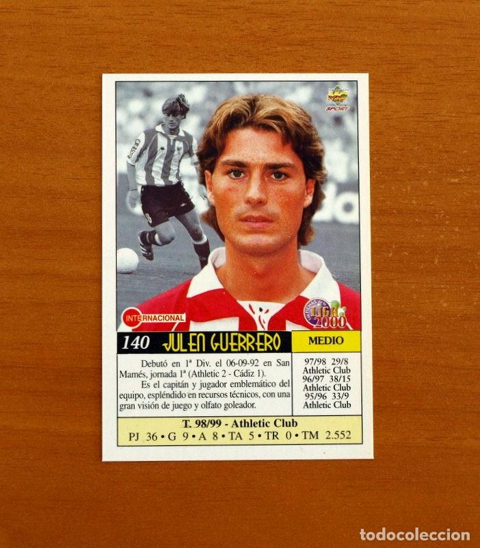 Cromos de f&uacute;tbol: Athletic de Bilbao - N&ordm; 140, Julen Guerrero, corregido - Mundicromo Fichas 1999-2000