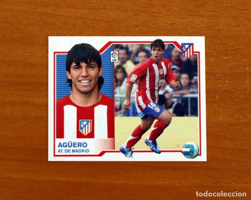 Cromos de f&uacute;tbol: Atl&eacute;tico Madrid - Kun Ag&uuml;ero - Liga 2007-2008, 07-08 - Ediciones Este - Nunca pegado