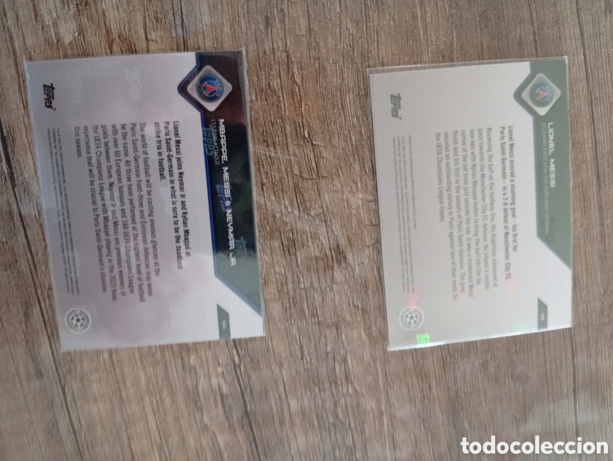 Cromos de f&uacute;tbol: Lote Messi psg topps now - Foto 4
